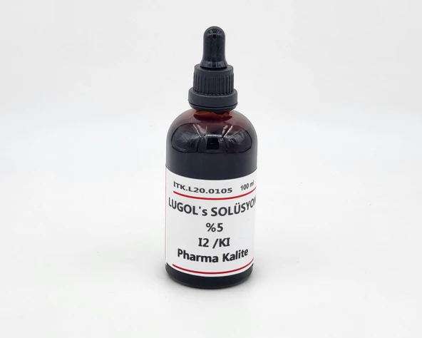 İzmir Teknik Lugol Çözeltisi %5 lik,100 ml, Lugol's iodine Solution ürün görseli 1