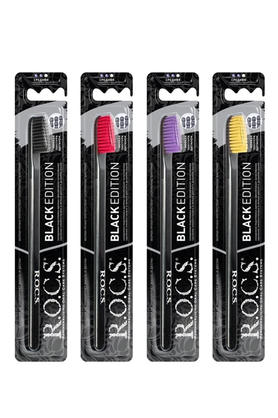 R.O.C.S. Rocs Black Edıtıon Beyazlatıcı Diş Fırçası - 4lü Set ürün görseli 1