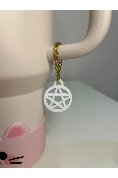 Freya Pentagram Model Quencher Termos Bardak Aksesuarı Zincirli Dekoratif Süs ürün görseli 1