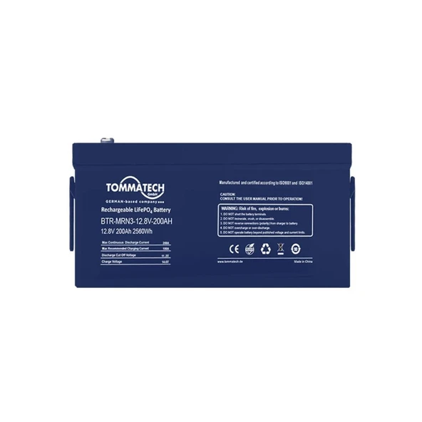 TommaTech Marine 25.6V 200Ah LiFePO4 ABS+PC Kasa Lityum Batarya ürün görseli 1