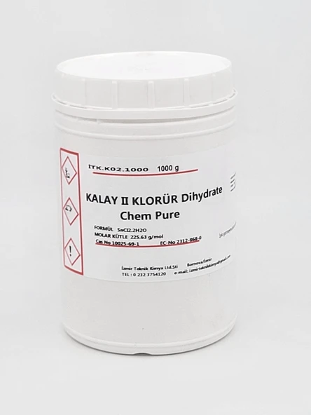 İzmir Teknik Kalay Iı Klorür Dihidrat Tin Iı Klorit , 1 Kg ürün görseli 1