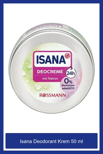 ISANA Deodorant Krem 50 ml ürün görseli 1