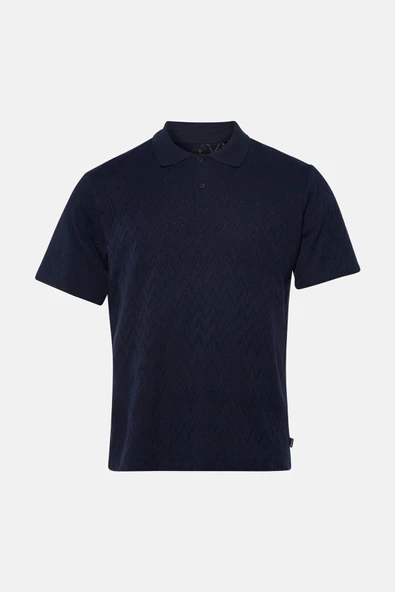 Jack&jones 12293000 Yakali Erkek Tshirt - Lacivert ürün görseli 1