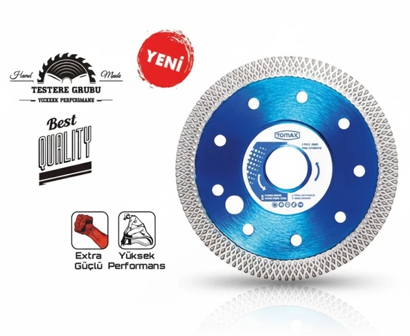 Tomax Çapraz Dişli Hassas Kesim Seramik Granit Testere 180 x 1.3 mm ürün görseli 1