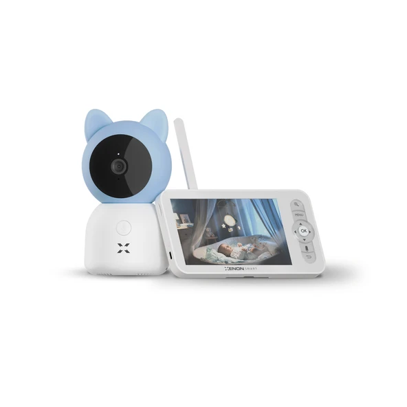 Xenon Smart Bebek Kamerası 3MP 5" LCD Monitör, Mobil Kontrol, Ninni, Hareket Algılama, Gece Görüş (Mavi-X7202) ürün görseli 1