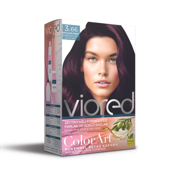 viored ColorArt Set Saç Boyası 3.66 Patlıcan Moru ürün görseli 1