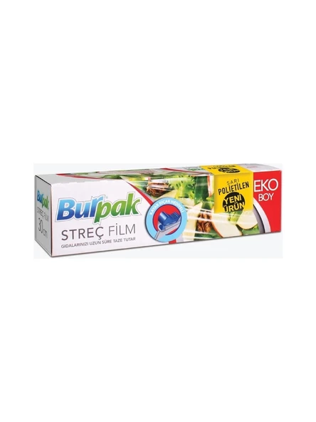 Burpak Sarı Polietilen Streç Film 30 cm x 166 M 8mic ürün görseli 1