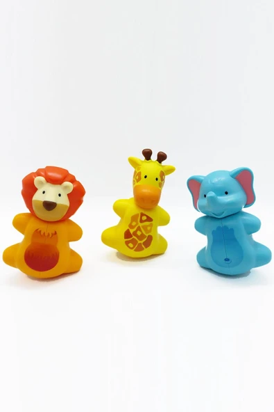 Flipper Zürafa Figürlü Otomatik Kapaklı Diş Fırçası Hijyenik Saklama Kabı 3lü Set - Fil / Aslan ürün görseli 1