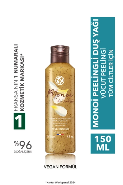 Yves Rocher Monoi Peelingli Duş Yağı - 150 Ml ürün görseli 1