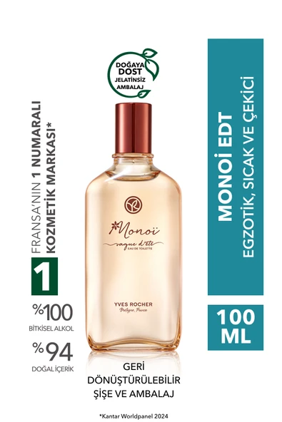 Yves Rocher Monoi Edt - 100 ml ürün görseli 1