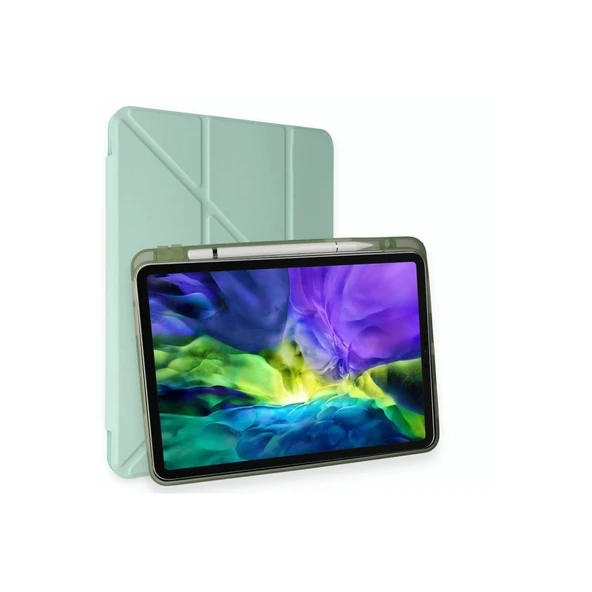 İpad Air 4 10.9 Kılıf Kalemlikli Mars Tablet Kılıfı - Açık Yeşil ürün görseli 1