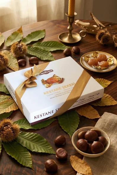 Kibarzade Kestane Şekeri -Şerbetli Varaklı- 160 gr ürün görseli 1
