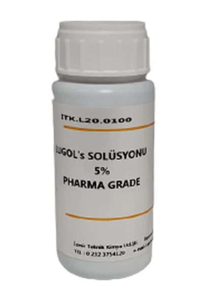 Izmir Teknik Lugol Çözeltisi %5 Lik - 100 Mi Lugols Iodine Solution ürün görseli 1