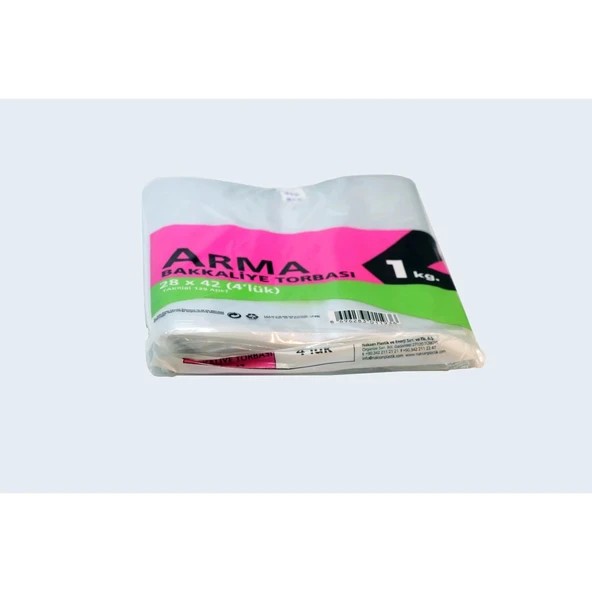 Arma 28x42 cm. (Dörtlük) Bakkaliye Naylon Torba - 1 kg. ürün görseli 1