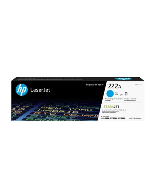 HP W2221A Cyan T.Kartuş(222A) ürün görseli 1