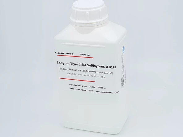 İzmir Teknik Sodyum Tiyosülfat Solüsyonu, 0.01N - 1 Lt ürün görseli 1