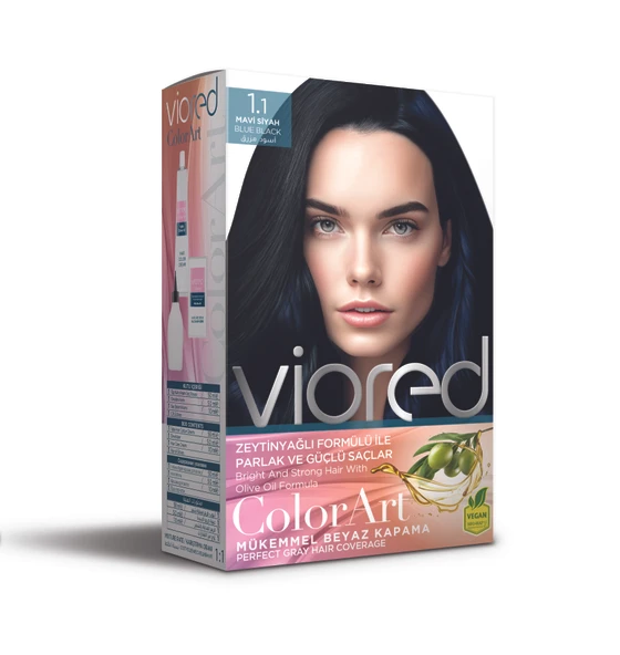 viored ColorArt Set Saç Boyası 1.1 Mavi Siyah ürün görseli 1