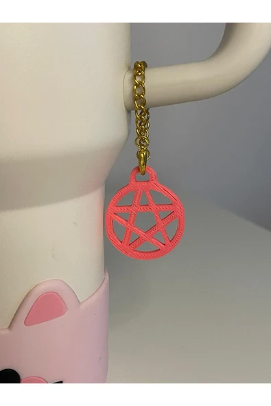 Freya Pentagram Model Quencher Termos Bardak Aksesuarı Zincirli Dekoratif Süs ürün görseli 1