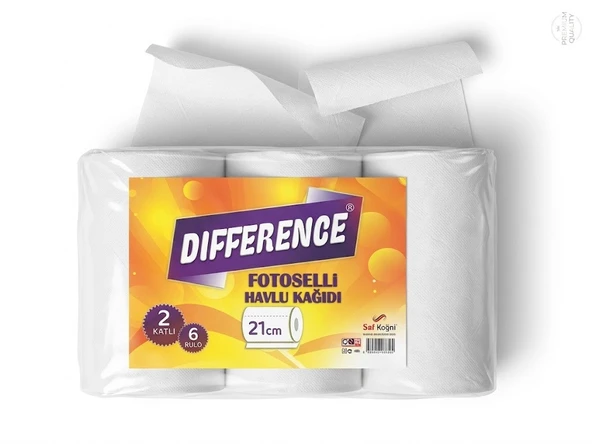ŞeyliŞeyler - Difference Fotoselli Havlu Kağıdı 21 cm 6 Rulo - 2 Katlı Saf Kağıt ürün görseli 1