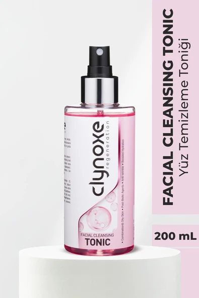 Clynoxe Facial Cleansing Tonic ,Kırışıklık Karşıtı Arındırıcı Yüz Ve Makyaj Temizleme Toniği 200 mL ürün görseli 1