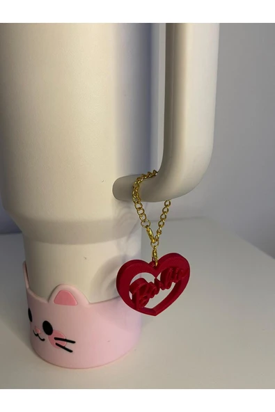 Freya Barbie Kalp Quencher Termos Bardak Aksesuarı Zincirli Dekoratif Süs ürün görseli 1