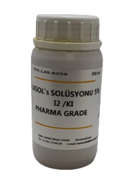 Izmir Teknik Lugol Çözeltisi %5 Lik - 250 Mi Lugols Iodine Solution ürün görseli 1