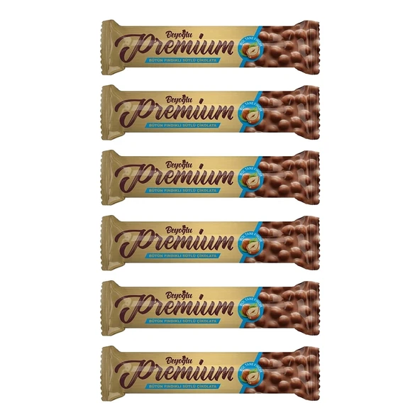 Beyoğlu Premium Bütün Fındıklı Çikolata 75 gr x 6 Adet ürün görseli 1