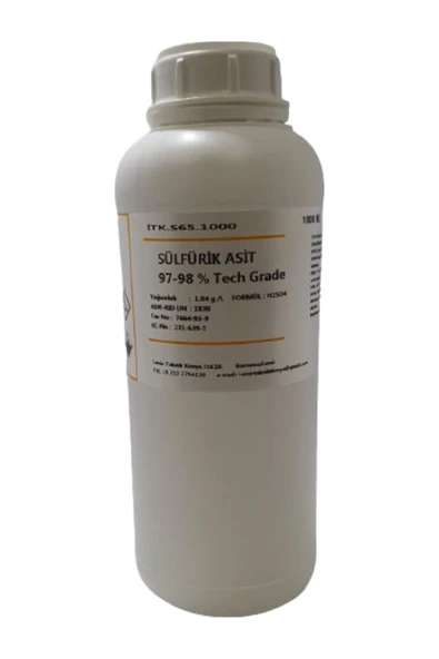Sülfürik Asit %97-98 Extra Pure H2So4 1 L ürün görseli 1