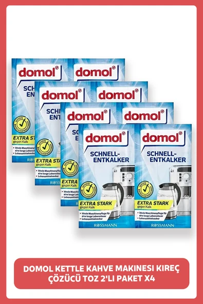 DOMOL Kettle Kahve Makinesi Kireç Çözücü Toz 2'li Paket 4 Adet ürün görseli 1