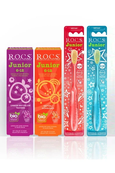 R.O.C.S. Rocs Junıor 6-12 Yaş Diş Macunu Ve Diş Fırçası Seti - 2 Diş Macunu Ve 2 Diş Fırçası ürün görseli 1