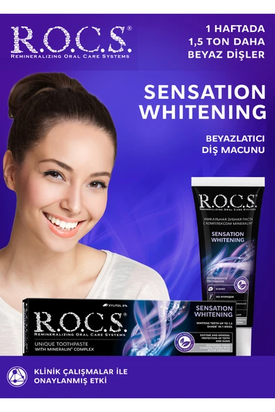 R.O.C.S. Rocs Sensation Whitening Beyazlatıcı Parlatıcı Diş Macunu 60 Ml ürün görseli 1
