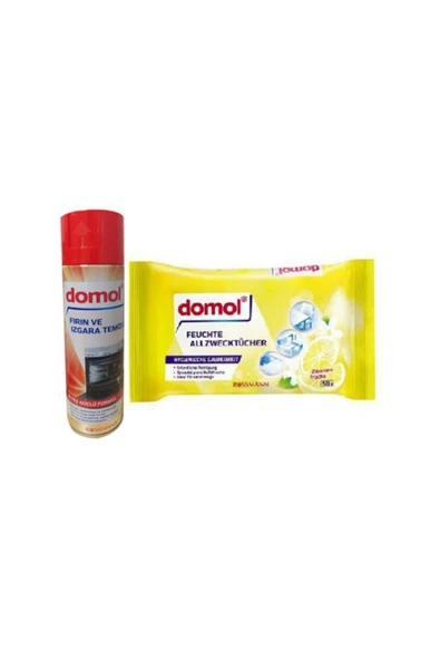 DOMOL Fırın Ve Izgara Temizleyici + Limon Kokulu Temizleme Bezi ürün görseli 1