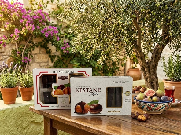 Kibarzade Çikolata Kaplamalı Kestane Şekeri 2’li Set (125 gr + 240 gr) ürün görseli 1