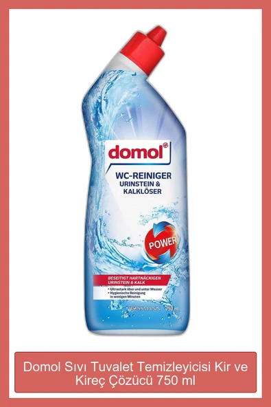 DOMOL Sıvı Tuvalet Temizleyicisi Kir Ve Kireç Çözücü 750 Ml ürün görseli 1