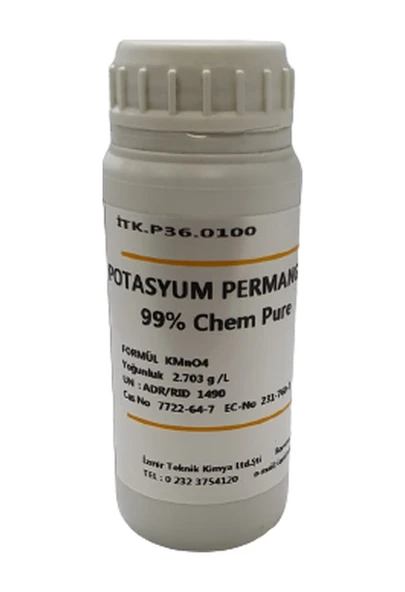 Izmir Teknik Potasyum Permanganat Saf -100 Gr. ürün görseli 1