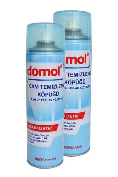 DOMOL Cam Ve Parlak Yüzeyler İçin Cam Temizleme Köpüğü 500 ml (2 Adet) ürün görseli 1
