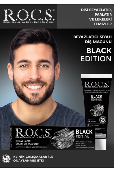 R.O.C.S. Rocs Black Edition Diş Macunu 60 Ml ürün görseli 1