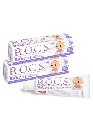 R.O.C.S. Rocs Baby 0-3 Yaş Diş Macunu Ihlamur Özlü 45g X 2 Adet ürün görseli 1