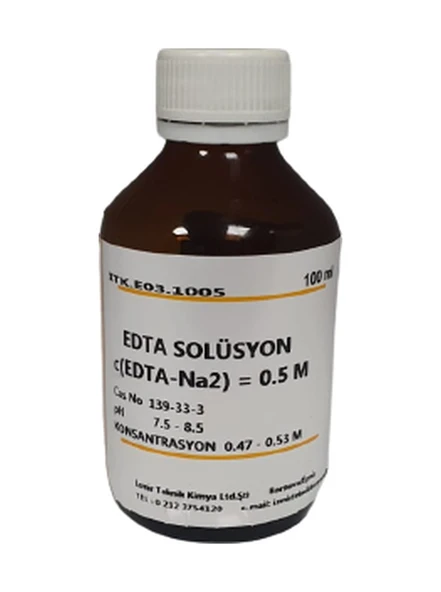 Izmir Teknik Edta Solüsyon C Edta-Na2 0.5 M 250 Ml ürün görseli 1