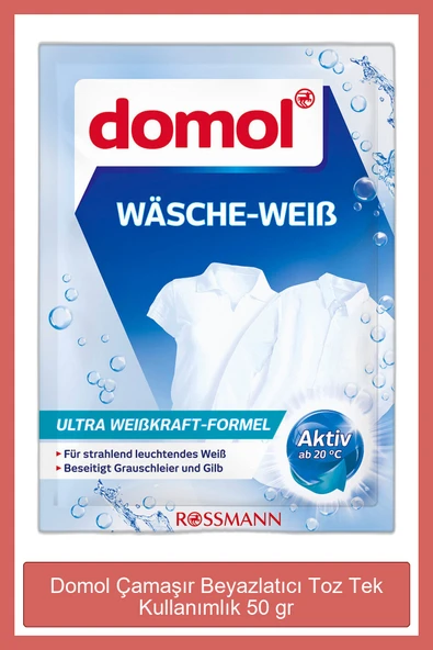 DOMOL Çamaşır Beyazlatıcı Toz Tek Kullanımlık 50 G Sr12060902 ürün görseli 1