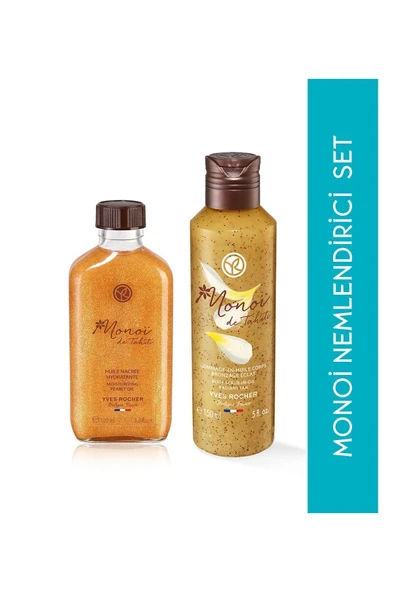 Yves Rocher Orjinal Boy Monoi Vücut Yağı, Peelingli Duş Yağı Seti ürün görseli 1