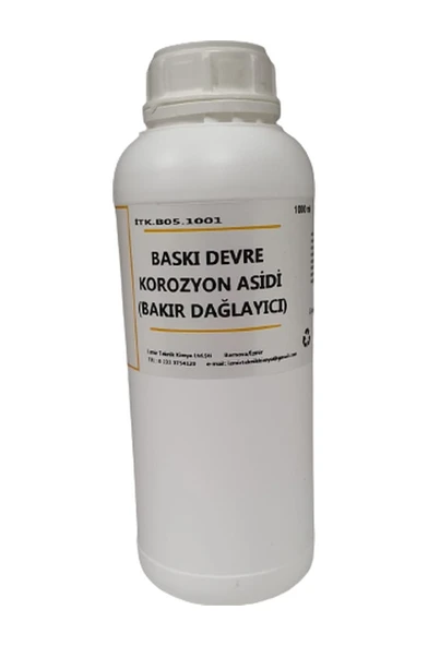 Izmir Teknik Baskı Devre Korozyon Asidi Bakır Dağlayıcı -1000Ml ürün görseli 1