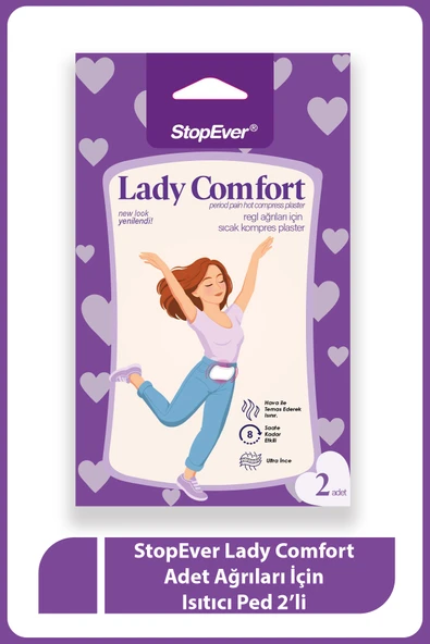 StopEver LADY COMFORT ADET AĞRILARI İÇİN ISITICI PED 2'Lİ ürün görseli 1