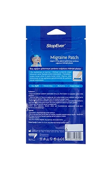 StopEver Migraine Patch Migren Bandı 1 Paket - Resim 2