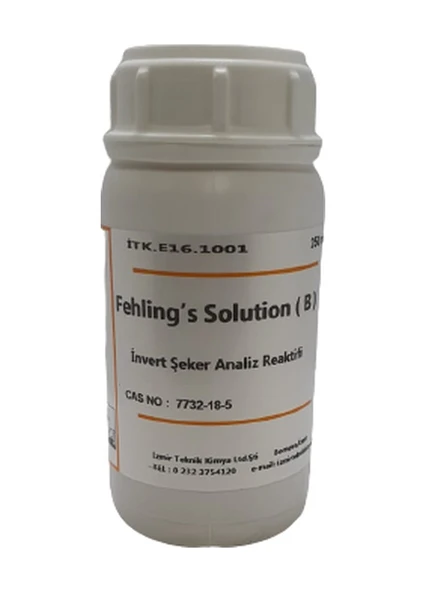 Izmir Teknik Fehling'S Solution B Invert Şeker Analiz Reaktifi ürün görseli 1