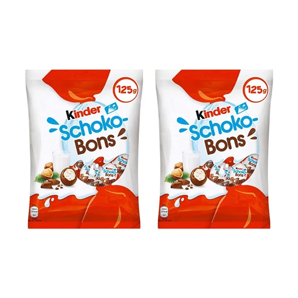 Kinder Schoko Bons Sütlü Çikolata 125 Gr x 2 Adet ürün görseli 1