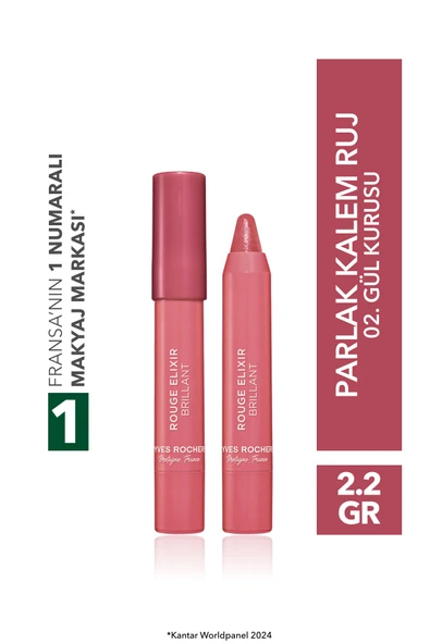 Yves Rocher Parlak Kalem Ruj-02 Gül Kurusu-50787 ürün görseli 1