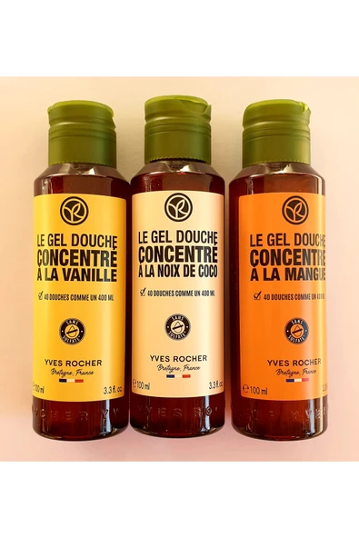 Yves Rocher Konsantre Duş Jelleri/ Egzotik Vanilya - Hindistan Cevizi - Mango & Kişniş Vegan ürün görseli 1