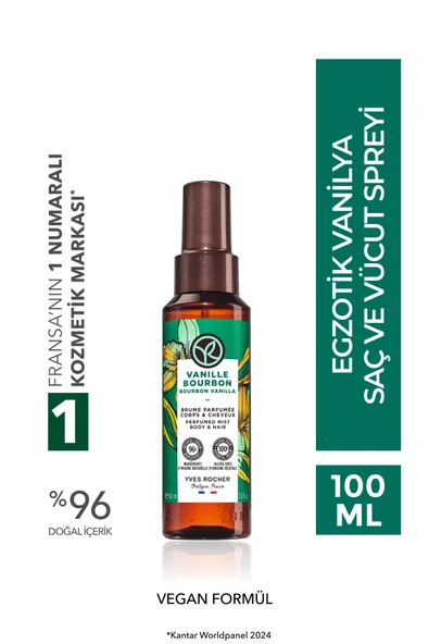 Yves Rocher Saç ve Vücut Spreyi- Egzotik Vanilya- Vegan-100ml ürün görseli 1