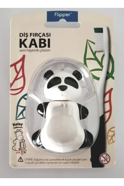 Flipper Hijyenik Diş Fırçası Kabı - Panda ürün görseli 1